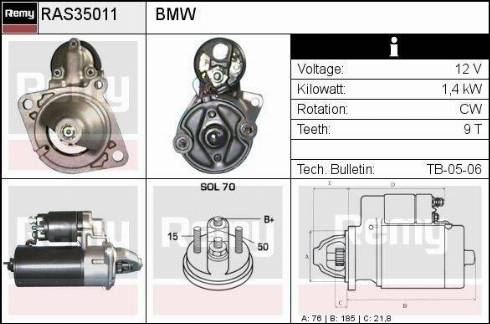 Remy RAS35011 - Starter autospares.lv