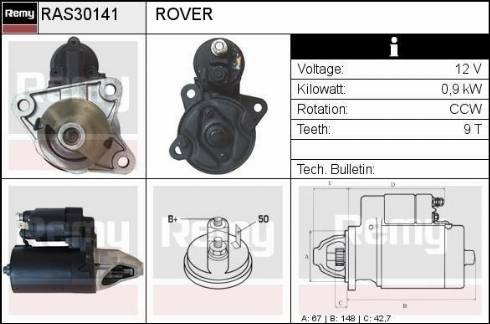 Remy RAS30141 - Starter autospares.lv