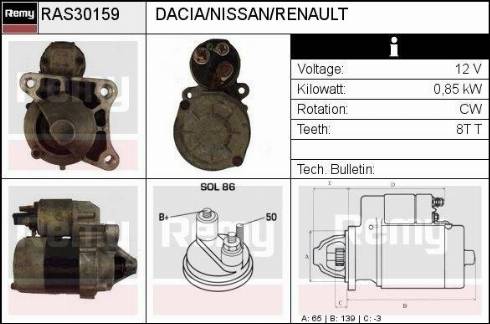 Remy RAS30159 - Starter autospares.lv