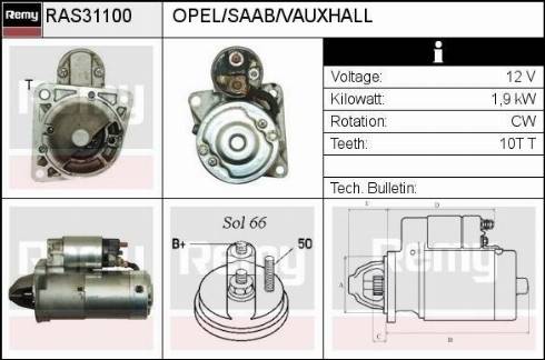 Remy RAS31100 - Starter autospares.lv