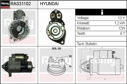 Remy RAS31102 - Starter autospares.lv