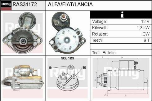 Remy RAS31172 - Starter autospares.lv