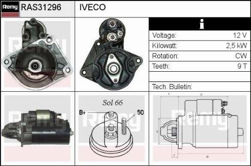 Remy RAS31296 - Starter autospares.lv