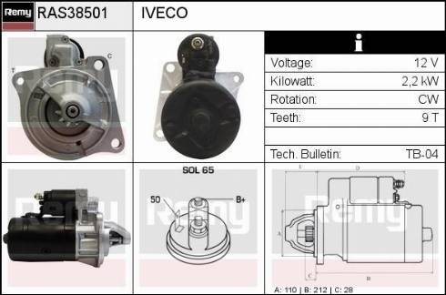 Remy RAS38501 - Starter autospares.lv