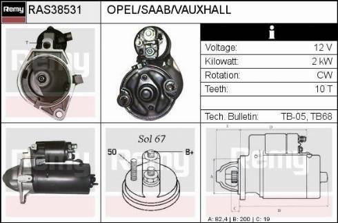 Remy RAS38531 - Starter autospares.lv