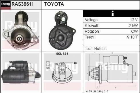 Remy RAS38611 - Starter autospares.lv