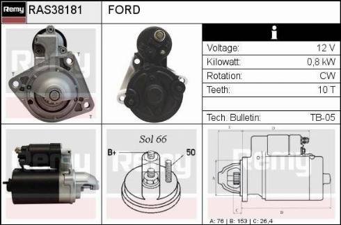 Remy RAS38181 - Starter autospares.lv