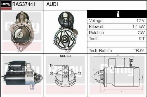 Remy RAS37441 - Starter autospares.lv