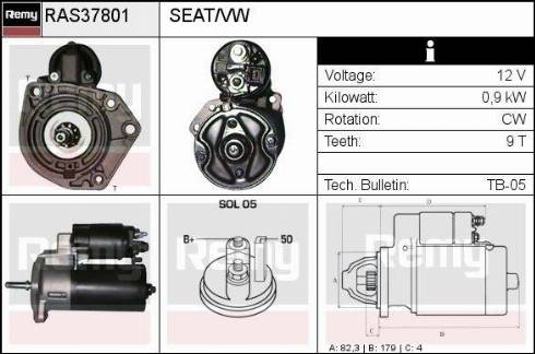 Remy RAS37801 - Starter autospares.lv