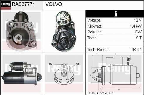 Remy RAS37771 - Starter autospares.lv