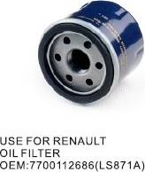 RENAULT 7700112686 - Oil Filter autospares.lv