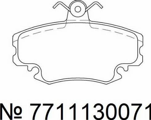 RENAULT 7711130071 - Brake Pad Set, disc brake autospares.lv