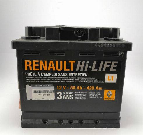 RENAULT 7711238596 - Starter Battery autospares.lv