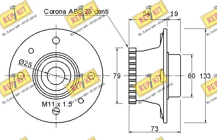 REPKIT RKB1787 - Wheel hub, bearing Kit autospares.lv