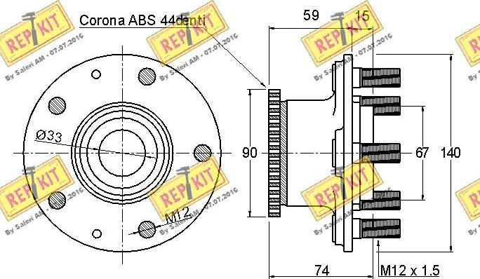 REPKIT RKB1731 - Wheel hub, bearing Kit autospares.lv