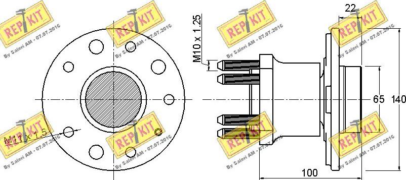 REPKIT RKB1778 - Wheel hub, bearing Kit autospares.lv