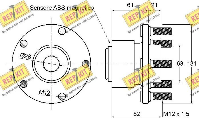 REPKIT RKB2476 - Wheel hub, bearing Kit autospares.lv