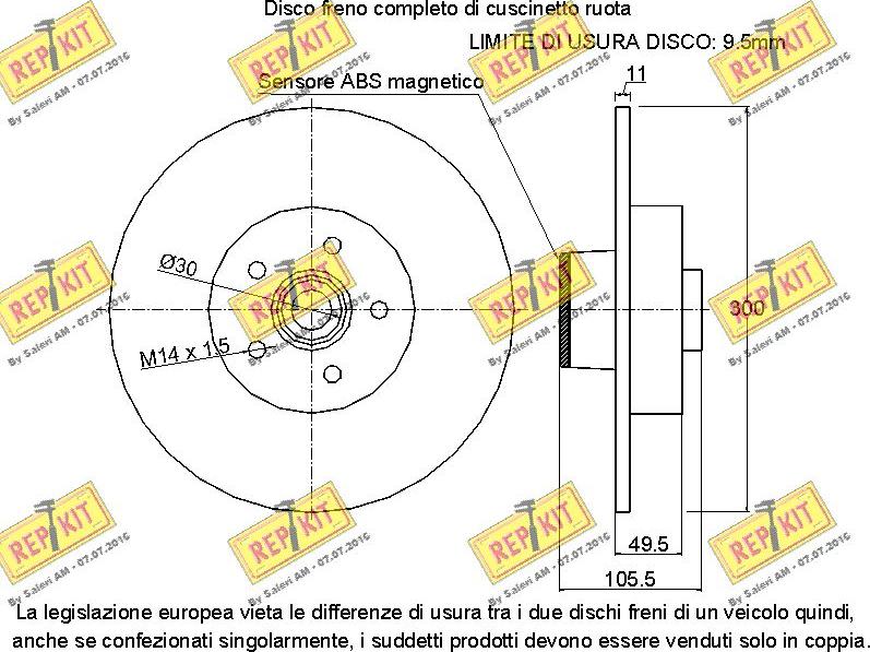 REPKIT RKB2619 - Brake Disc autospares.lv