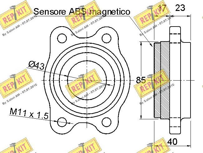 REPKIT RKB2185 - Wheel hub, bearing Kit autospares.lv