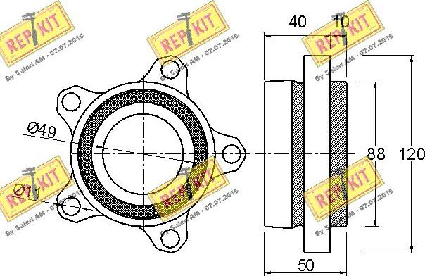 REPKIT RKB2382 - Wheel hub, bearing Kit autospares.lv