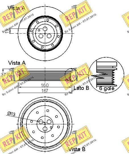 REPKIT RKT9144 - Belt Pulley, crankshaft autospares.lv