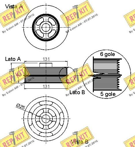 REPKIT RKT9248 - Belt Pulley, crankshaft autospares.lv