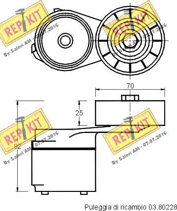 REPKIT RKT1943 - Belt Tensioner, v-ribbed belt autospares.lv