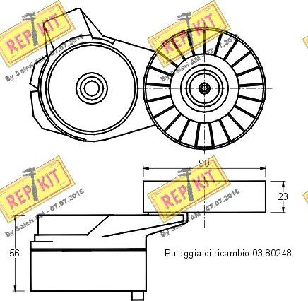 REPKIT RKT1963 - Belt Tensioner, v-ribbed belt autospares.lv