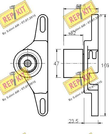 REPKIT RKT1457 - Tensioner Pulley, timing belt autospares.lv