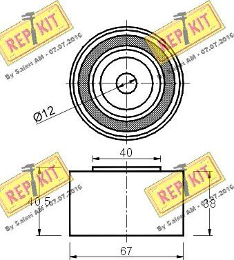 REPKIT RKT1406 - Deflection / Guide Pulley, timing belt autospares.lv