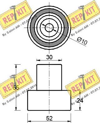 REPKIT RKT1415 - Deflection / Guide Pulley, timing belt autospares.lv