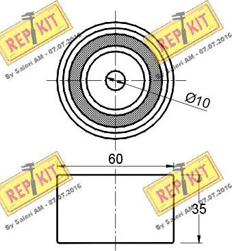 REPKIT RKT1431 - Deflection / Guide Pulley, timing belt autospares.lv