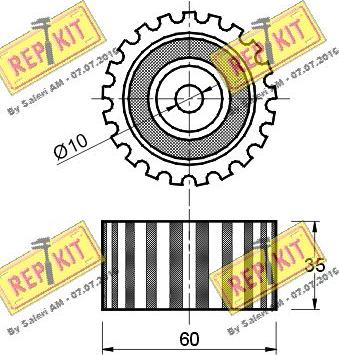 REPKIT RKT1432 - Deflection / Guide Pulley, timing belt autospares.lv