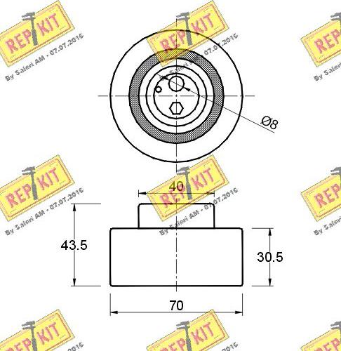 REPKIT RKT1421 - Tensioner Pulley, timing belt autospares.lv