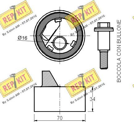 REPKIT RKT1428 - Tensioner Pulley, timing belt autospares.lv