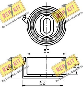 REPKIT RKT1422 - Tensioner Pulley, timing belt autospares.lv