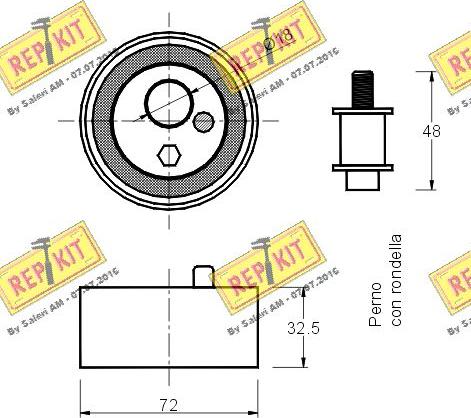 REPKIT RKT1476 - Tensioner Pulley, timing belt autospares.lv