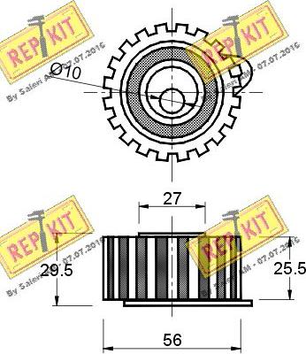 REPKIT RKT1502 - Deflection / Guide Pulley, timing belt autospares.lv