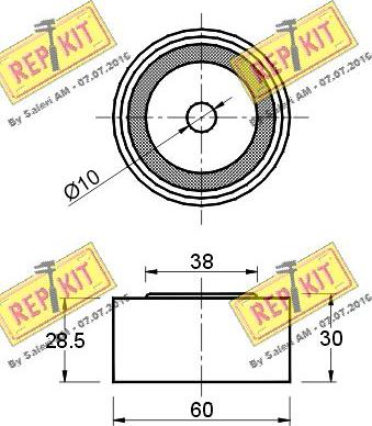 REPKIT RKT1512 - Deflection / Guide Pulley, timing belt autospares.lv