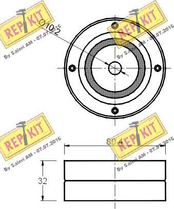 REPKIT RKT1529 - Deflection / Guide Pulley, timing belt autospares.lv