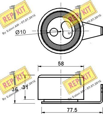 REPKIT RKT1525 - Tensioner Pulley, timing belt autospares.lv