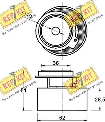 REPKIT RKT1523 - Tensioner Pulley, timing belt autospares.lv