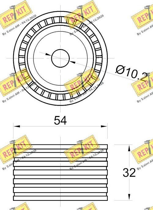 REPKIT RKT1602 - Deflection / Guide Pulley, timing belt autospares.lv