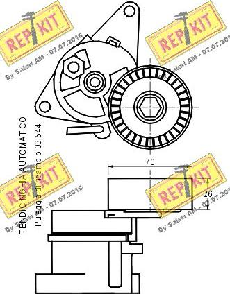 REPKIT RKT1625 - Belt Tensioner, v-ribbed belt autospares.lv