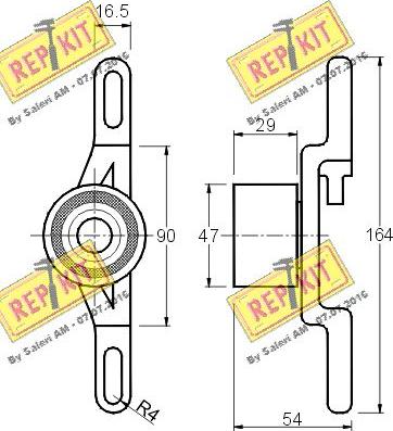 REPKIT RKT1046 - Tensioner Pulley, timing belt autospares.lv