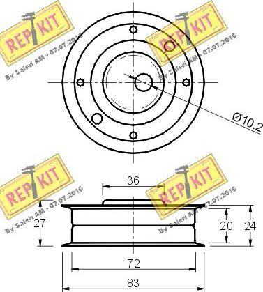 REPKIT RKT1001 - Tensioner Pulley, timing belt autospares.lv