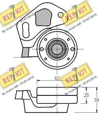 REPKIT RKT1100 - Tensioner Pulley, timing belt autospares.lv