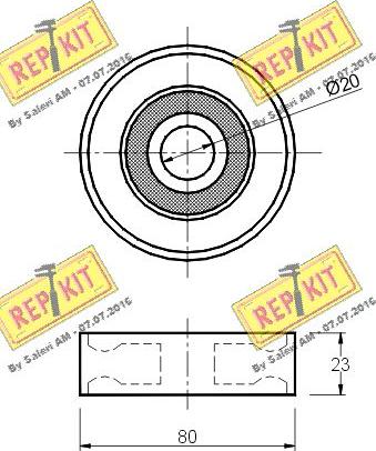 REPKIT RKT1182 - Pulley, v-ribbed belt autospares.lv