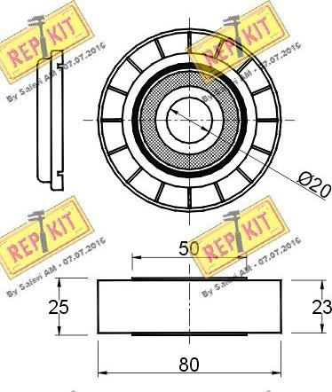 REPKIT RKT1171 - Pulley, v-ribbed belt autospares.lv