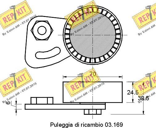 REPKIT RKT1840 - Belt Tensioner, v-ribbed belt autospares.lv